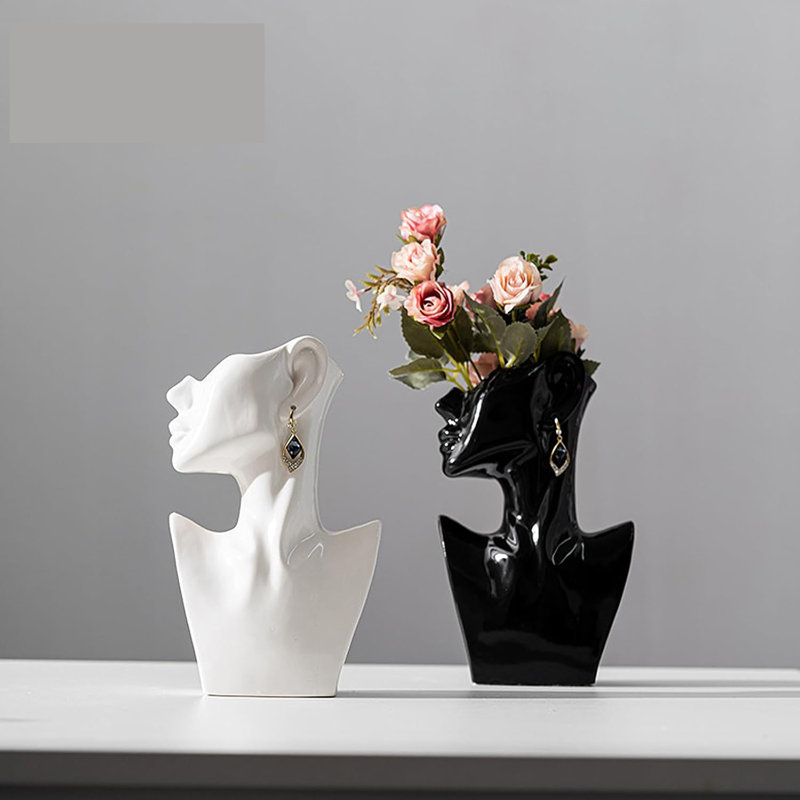 Ceramic Vase With Earrings Art