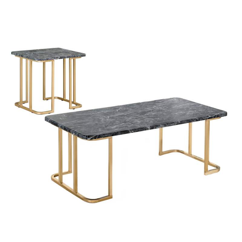 Ensemble de tables basses Reynalda, 2 pièces: table basse, table de bout