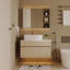 Meuble-lavabo suspendu simple de 80 cm avec lavabo pour petite salle de bain