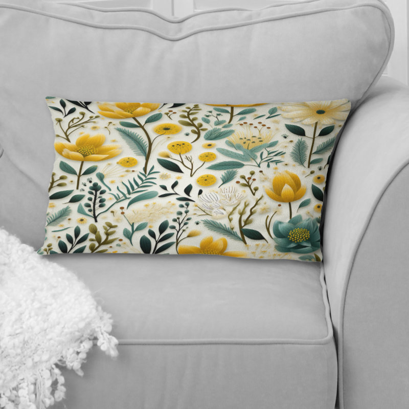 Boho Botanicals Boho Greens - Coussin décoratif imprimé botanique