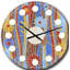 Horloge murale à motif floral rétro III - Mid-Century-40748223