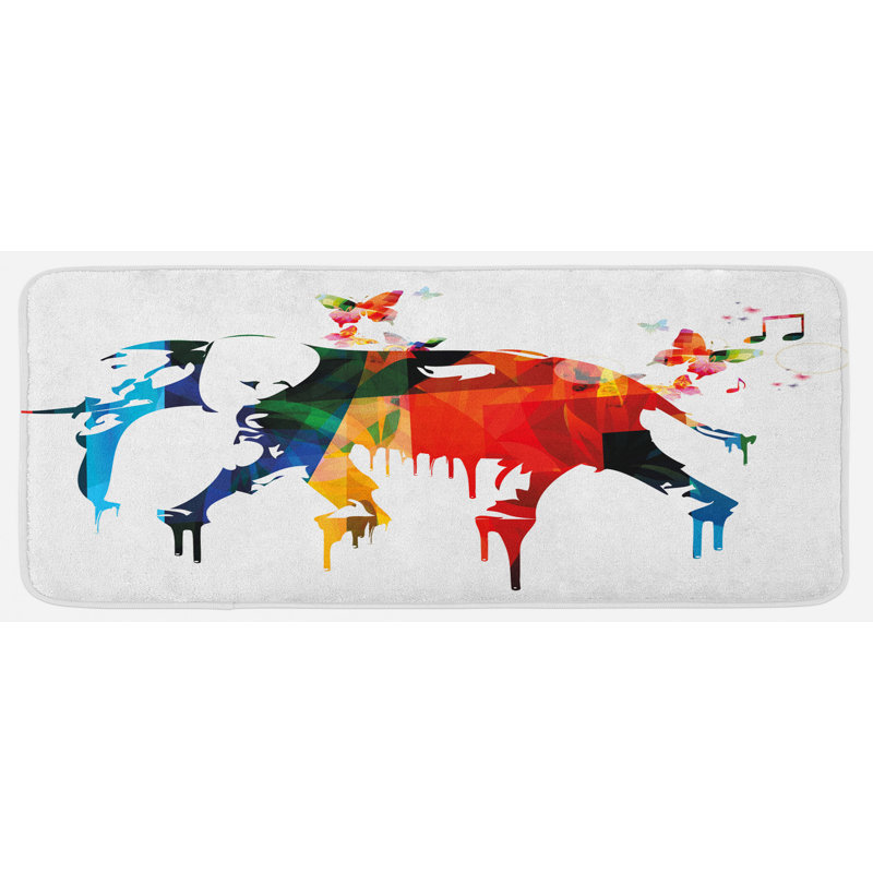 Tapis de cuisine abstrait