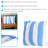 17" Square Outdoor Decorative Throw Pillow Covers - Beach-Bound Stripe-893370257-893370262
