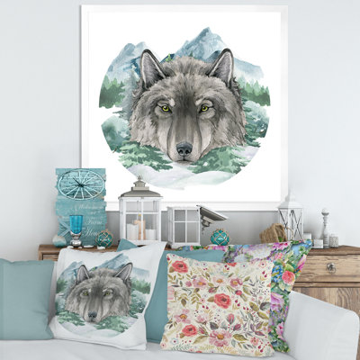 " Portrait Of A Wolf II " Painting Print