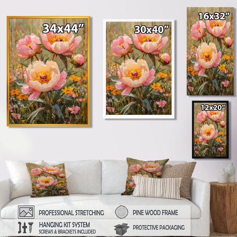 Harkness - impressions sur toile florales, Argent argent, H 32 po x l 24 po, Reproduction encadrée d'une seule photo