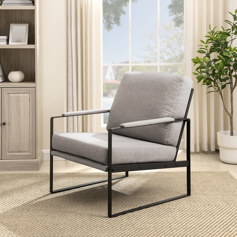 Fauteuil large 27,22 po Soteria, Tissu ton champignon