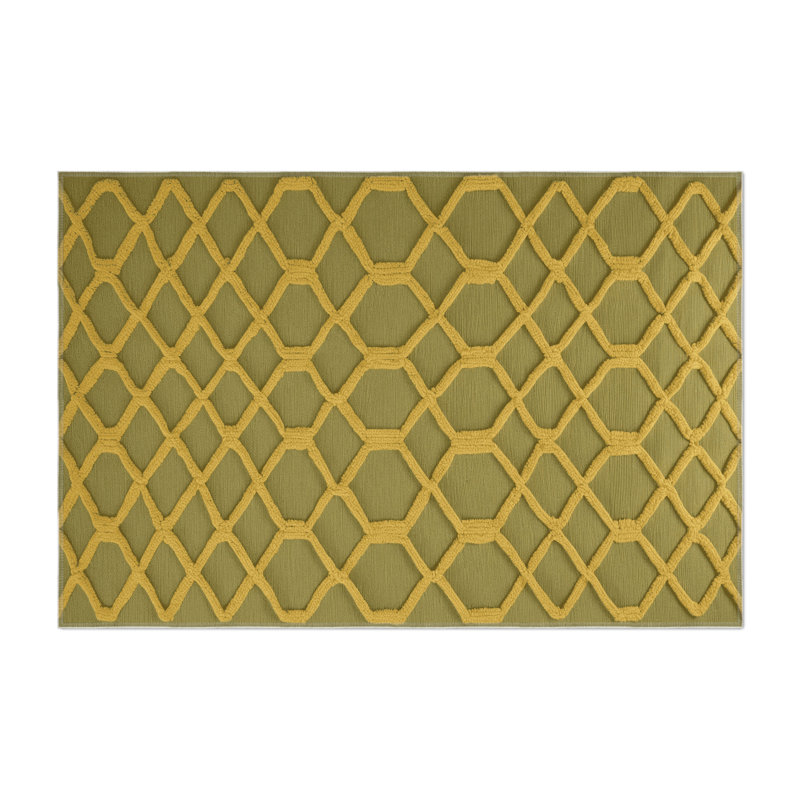 Trellis Brown Indoor and Outdoor Area Rug, Rectangle 9' x 12'