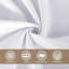 Nappe ronde de 90 pouces blanche, paquet de 8 - nappe ronde en tissu de polyester pour l'anniversaire de la réception de mariage, housse de table formelle lavable (convient aux tables de 30 à 72 pouces)