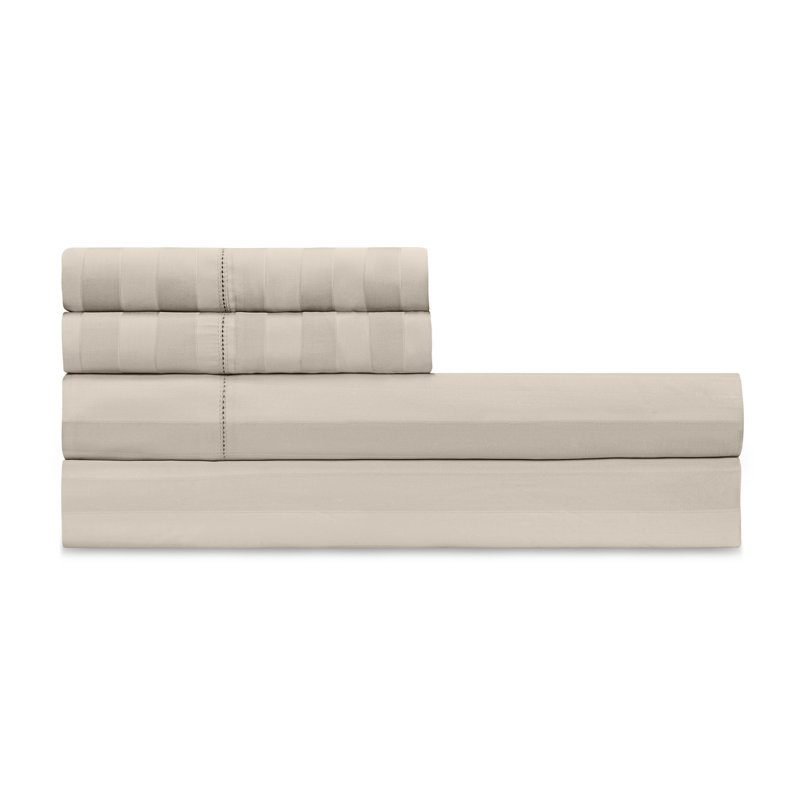 Athens Modal Sheet Set, California King Sheet Set with 2 Pillowcases, Candlelight Stripe