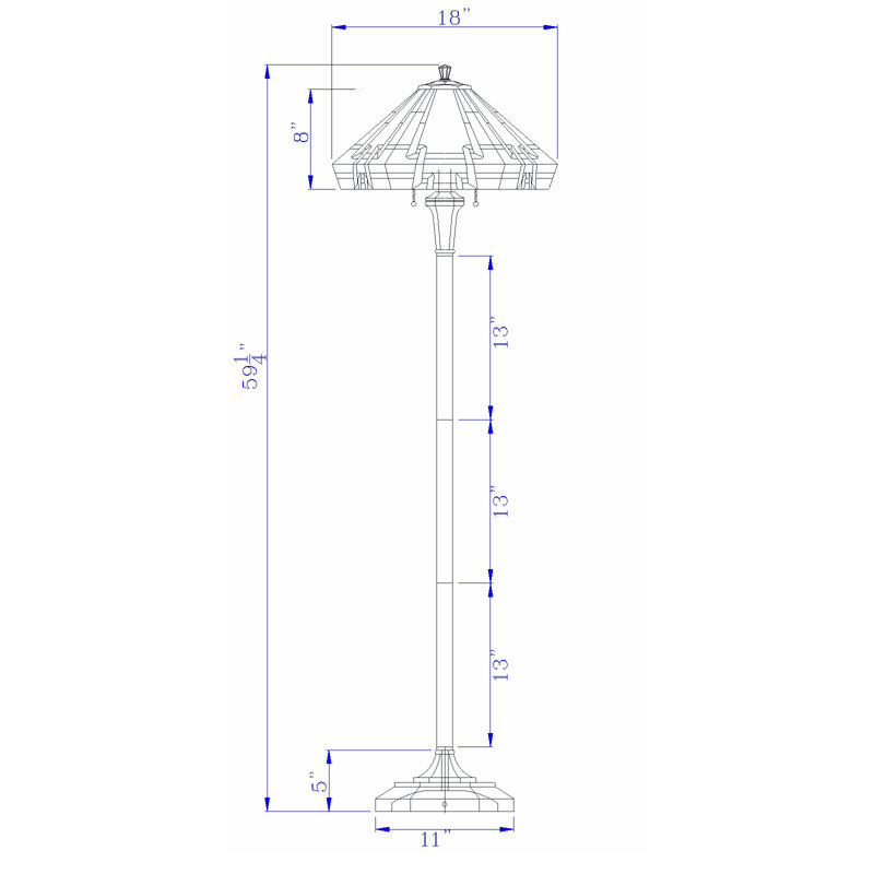 VanVleet 59.25'' Bronze Traditional Floor Lamp