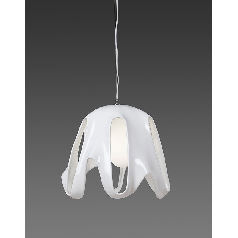 Murrieta 1 - Light Unique/Statement Pendant, Gloss White