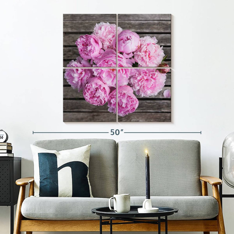 Bouquet de pivoines roses Harnek, H 32 po x l 32 po
