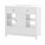 Meuble-lavabo avec lavabo, armoire de salle de bain avec tablettes de rangement et tiroirs-992380169