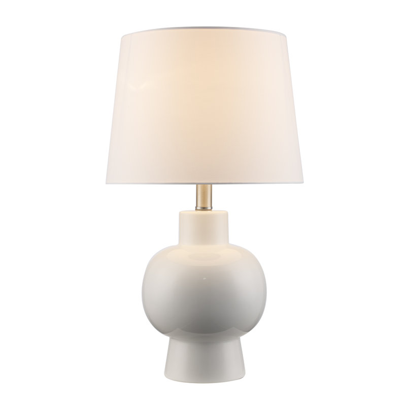 Harlo Ceramic Table Lamp, White