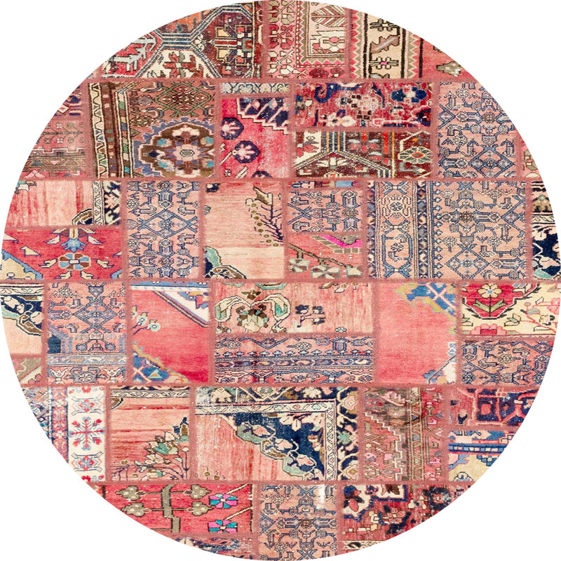 Abstract Indoor Rug, Round 5'