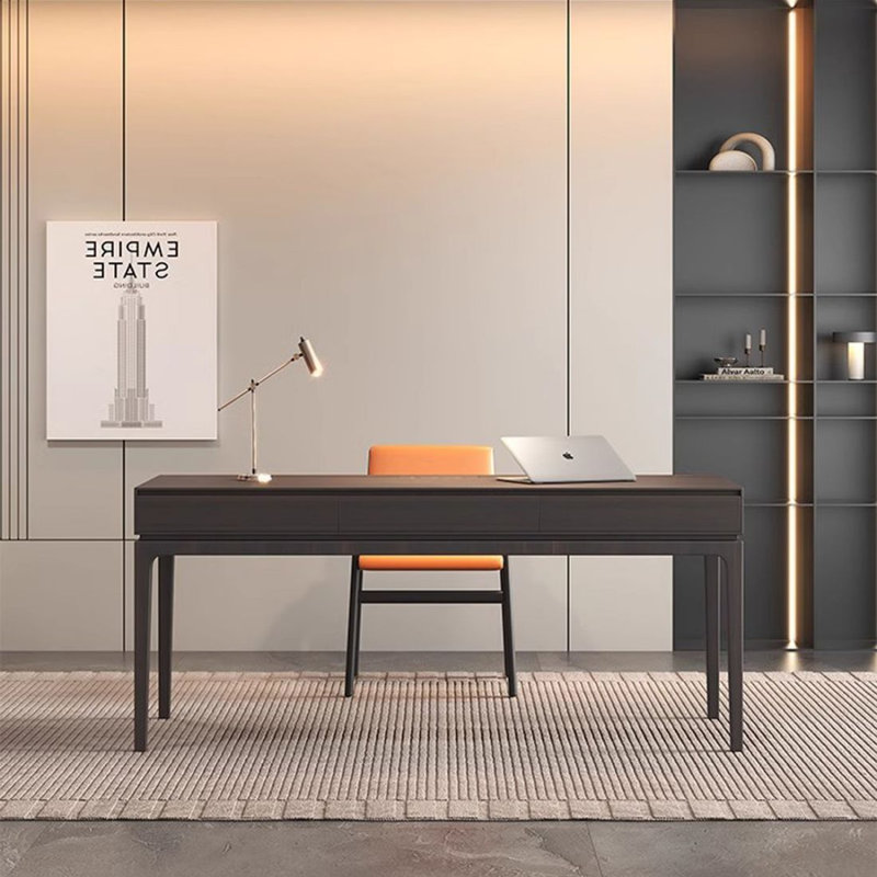 Bureau moderne et simple en chêne fumé, 29.53"H*70.87"W*27.56"D