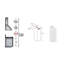 Zline 61 In. Smooth Bright White Wooden Chimney Extension For Ceilings Up To 12 Ft. (kbww-e)