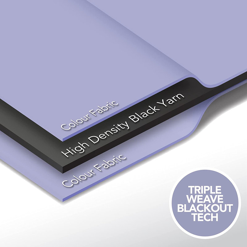 Malone Room Darkening Thermal Curtain, Width 117 x Drop 229cm, Light Purple