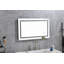 Miroir de salle de bain à DEL 40 po x 24 po avec façade et rétroéclairage, grands miroirs muraux à intensité variable avec antibrouillard, mémoire, 3 couleurs, miroir de meuble-lavabo à DEL