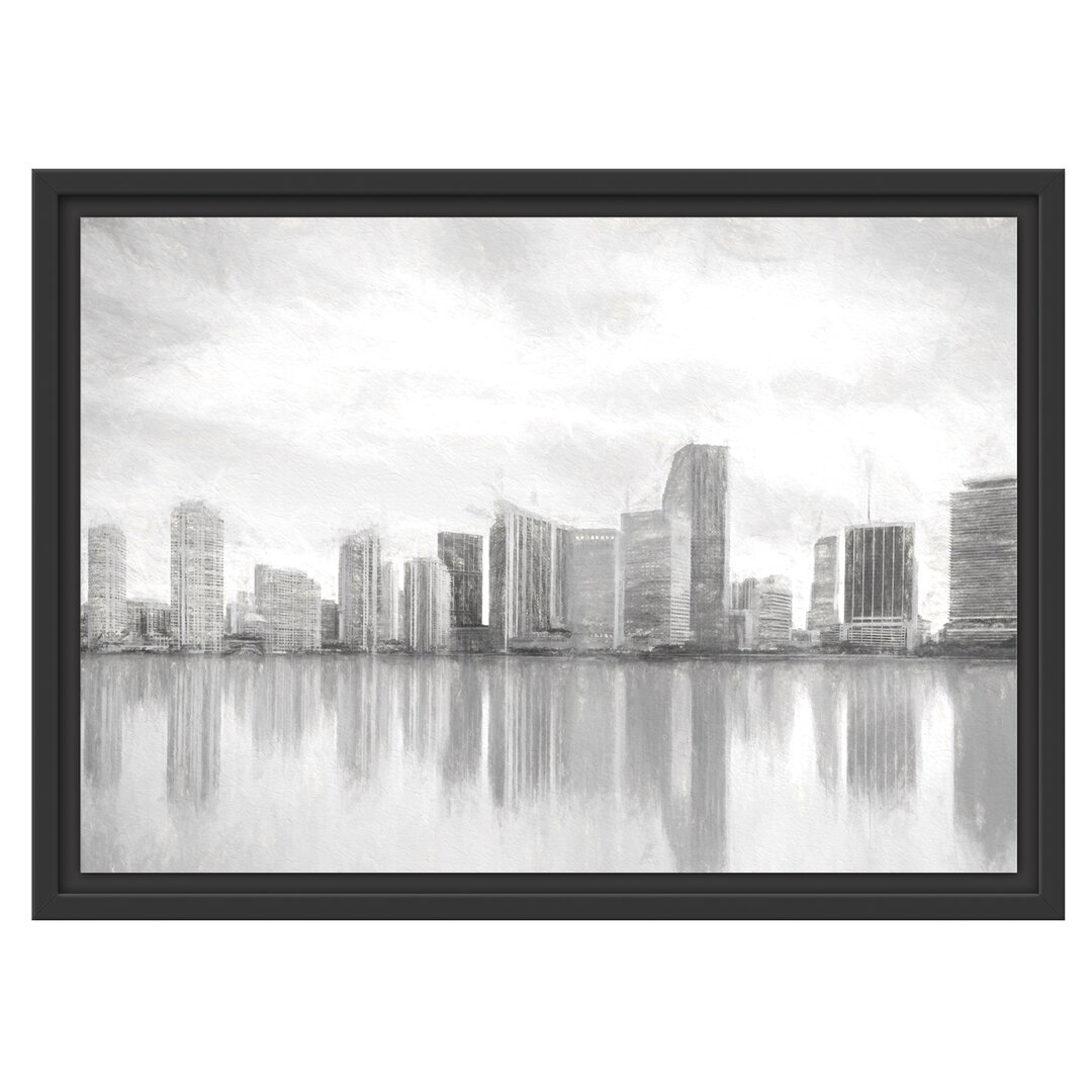 Gerahmtes Wandbild Miami Florida Skyline