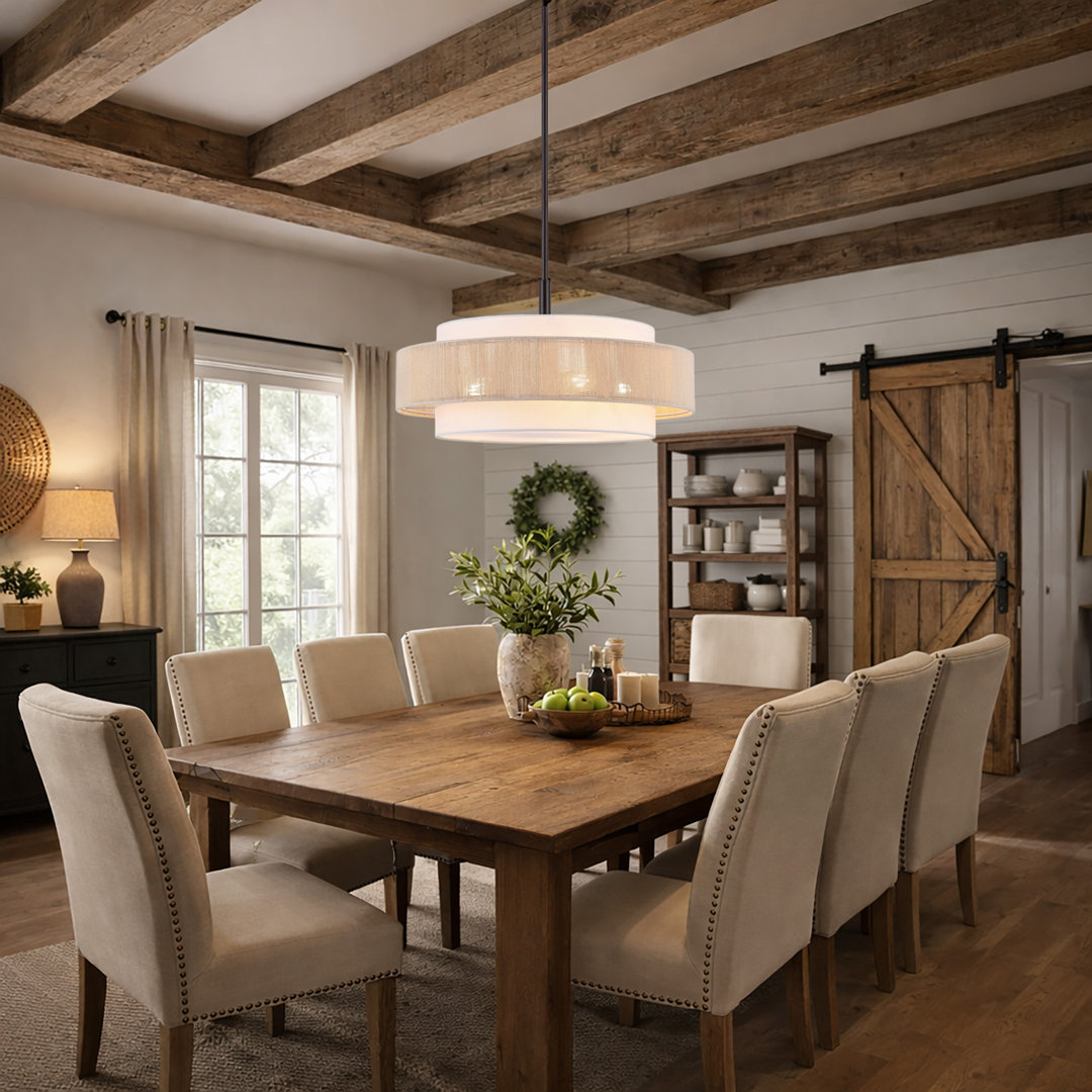 Reenat 5 - Light Shaded Drum Chandelier Beachcrest Home™ 