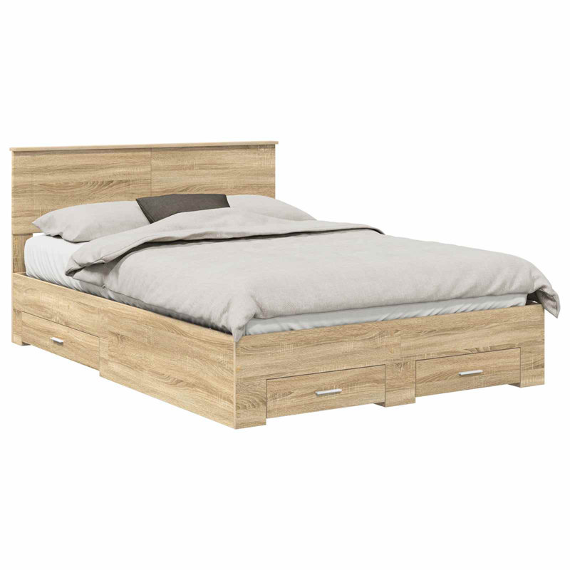 Bed, Sonoma Oak, 150 x 200cm