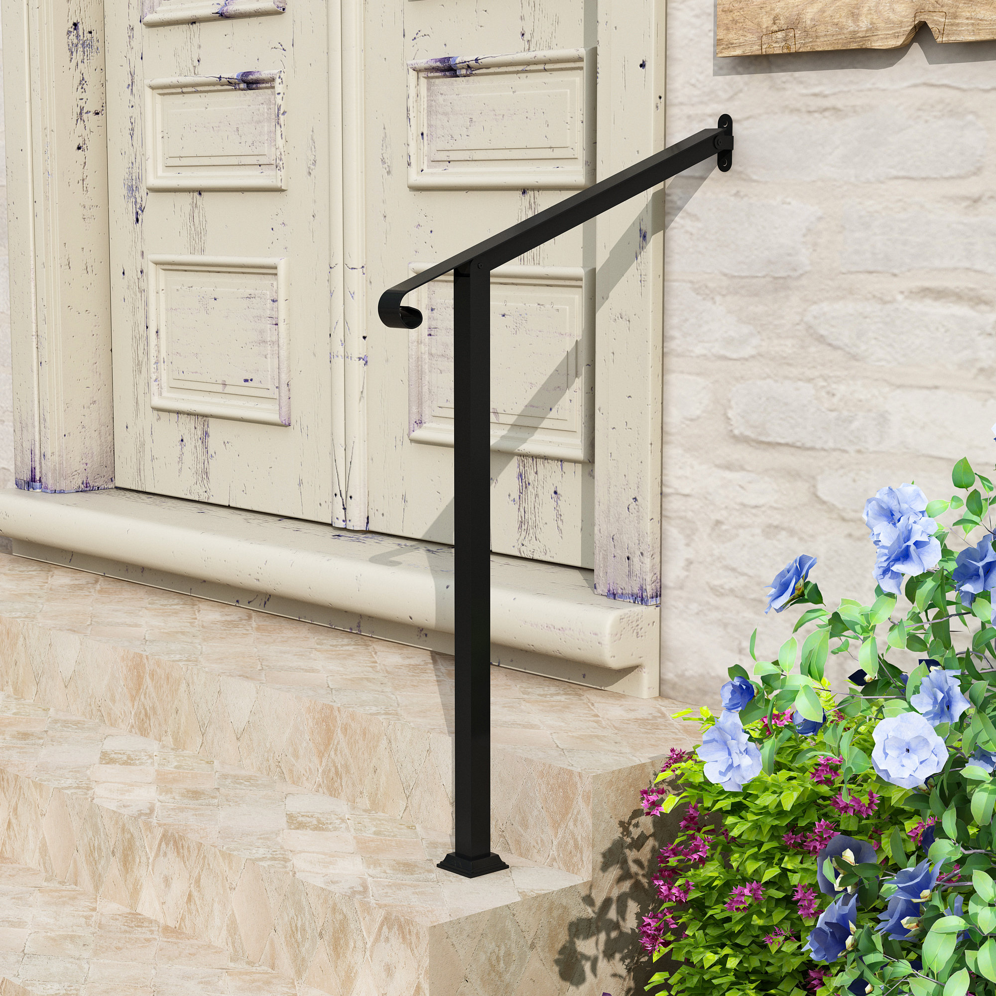 Metaoutdoors Stair Railing Kit Handrail Flexible Outdoor Deck Hand Rail ...