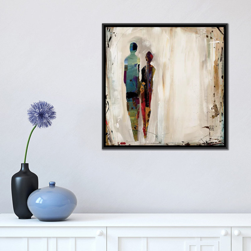 « impression », reproduction sur toile, H 18 po x l 18 po x P 1,5 po, Toile avec cadre noir, Pas de tapis