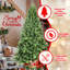 Arbre de Noël 7,5 pi avec 2155 extrémités en PE + PVC - branches articulées réalistes, assemblage facile, support en métal stable, aspect naturel pour la décoration des Fêtes, arbre de Noël-184353226