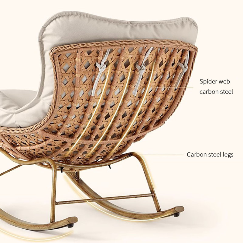 Chaise berçante Casual Home, Blanc