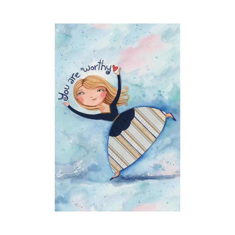 U R Worthy by Teresa Kogut - Print on Canvas, Wrapped Canvas, 30.48cm H x 20.32cm W x 1.91cm D