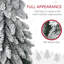 Arbre de Noël artificiel de 6 pi avec 6 40 pi de branches floquées par la neige, 250 lumières DEL chaudes ou colorées, forme Downswept-536568004