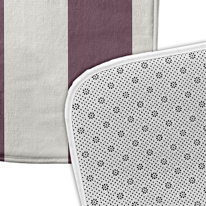 Tapis de bain Shameel, L 17 po x L 24 po, Mauve