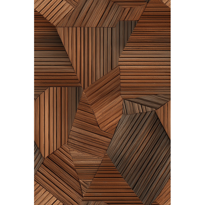 Rouleau double mural en bois foncé foncé, Peel and Stick