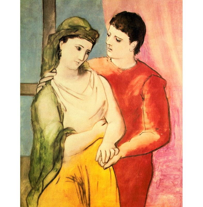 Amoureux, Jaune, H 18 po x l 14 po