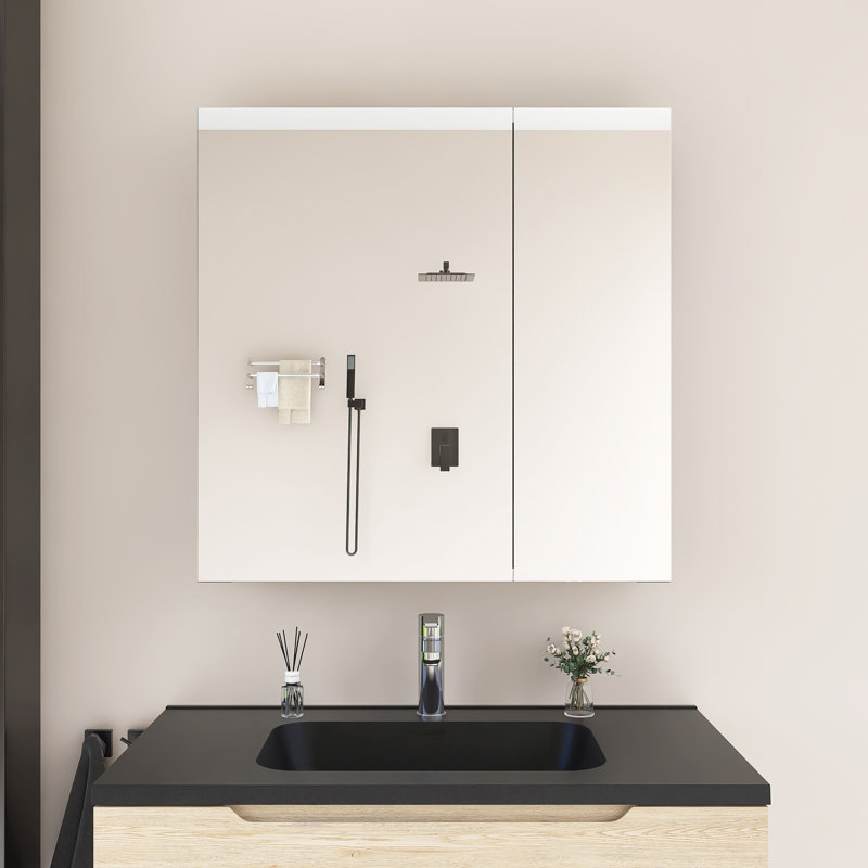 Pharmacie rectangulaire avec miroir, H 30 po x l 30 po x P 4,81 po