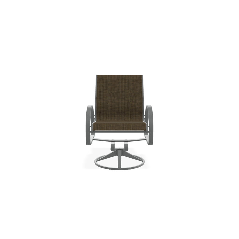 Aruba 1 Outdoor Dining Armchair, Textured Graphite, Bark Performance