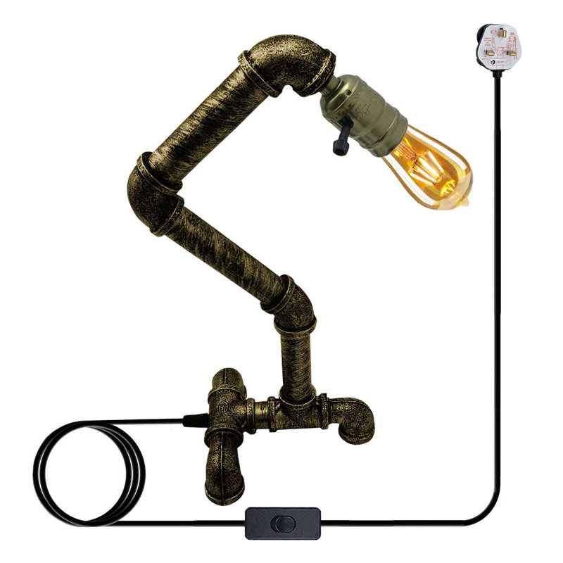 Anahie Metal Tripod Lamp, Brushed Copper