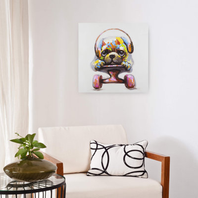 Hand -painted acrylic painting Longboard Love