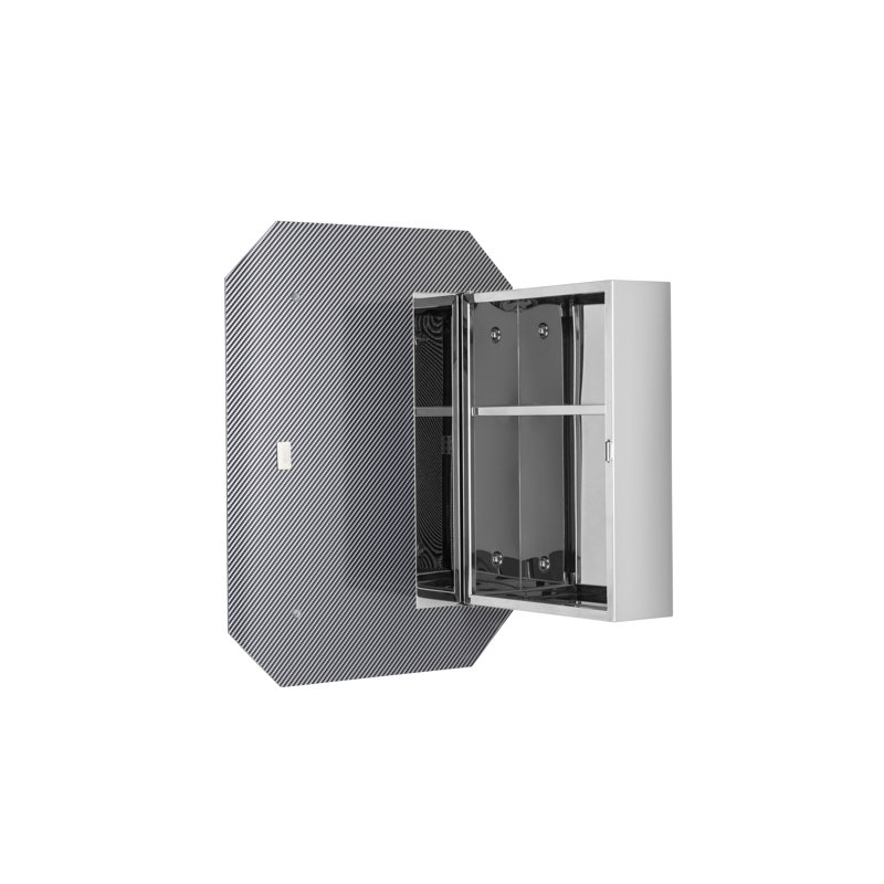 45mm W 60mm H Frameless Medicine Cabinet Mirror 1 Fixed