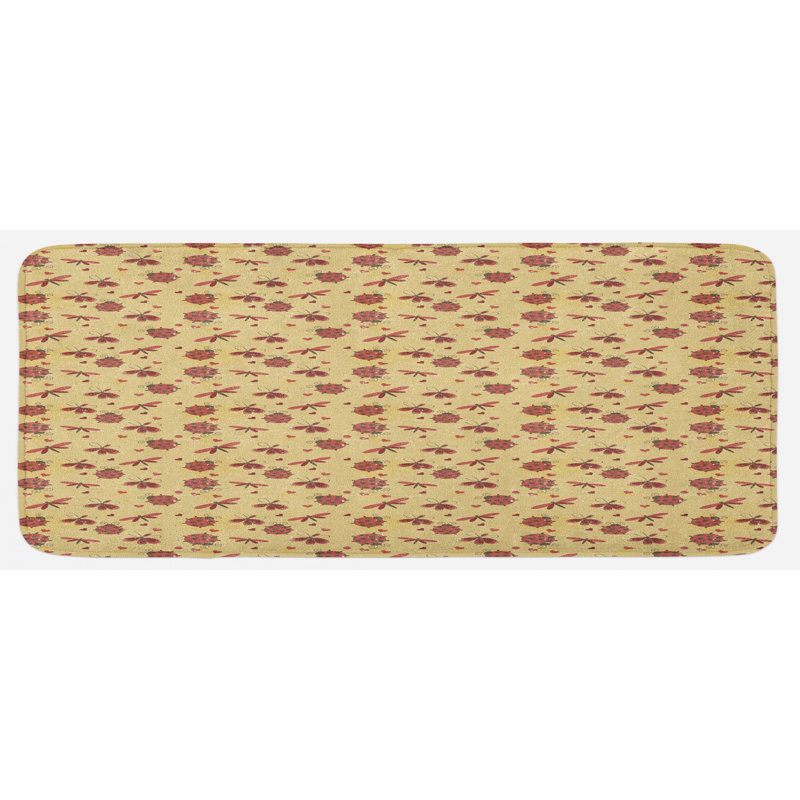 Tapis de cuisine coccinelle