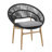 Outdoor Wicker Papasan Dining Chair With Ergonomic Contour And Weather-Resistant Cushion, Set Of 2-1394651663-1394651660