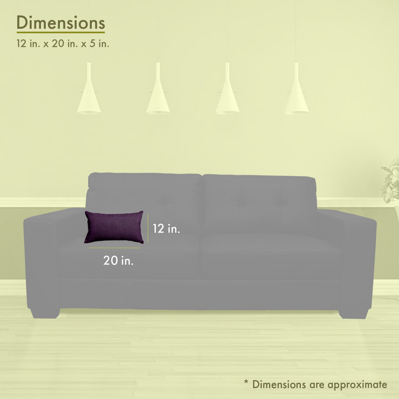 Housse et coussin rectangulaire, Aubergine