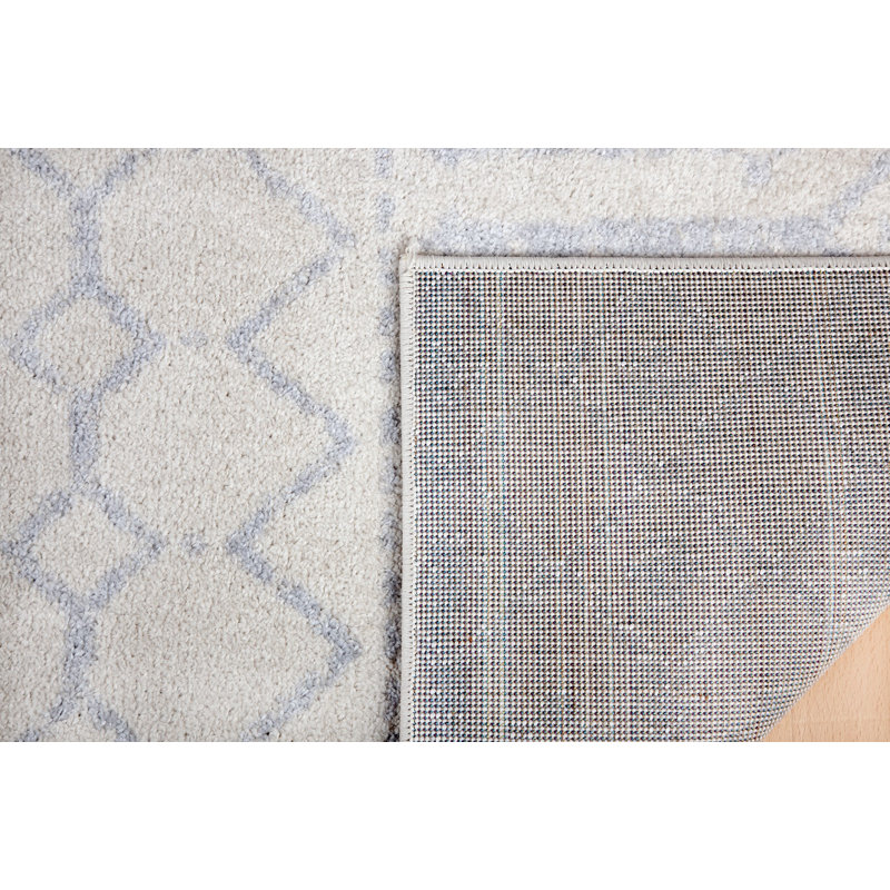 Tapis décoratif à motifs géométriques crème Mirabella, Rectangle de 2 pi x 3 pi