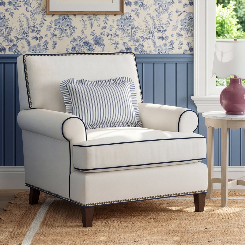 Simeon Upholstered Armchair, Nomad Snow Crypton®, Black, Bahama 31