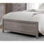 Full Size Brownish Grey Bedroom Bed With Faux Leather Head Part Industrial Style And Artificial