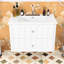 Meuble-lavabo mural moderne avec lavabo en céramique, tiroirs à fermeture en douceur et rangement compact-130201763