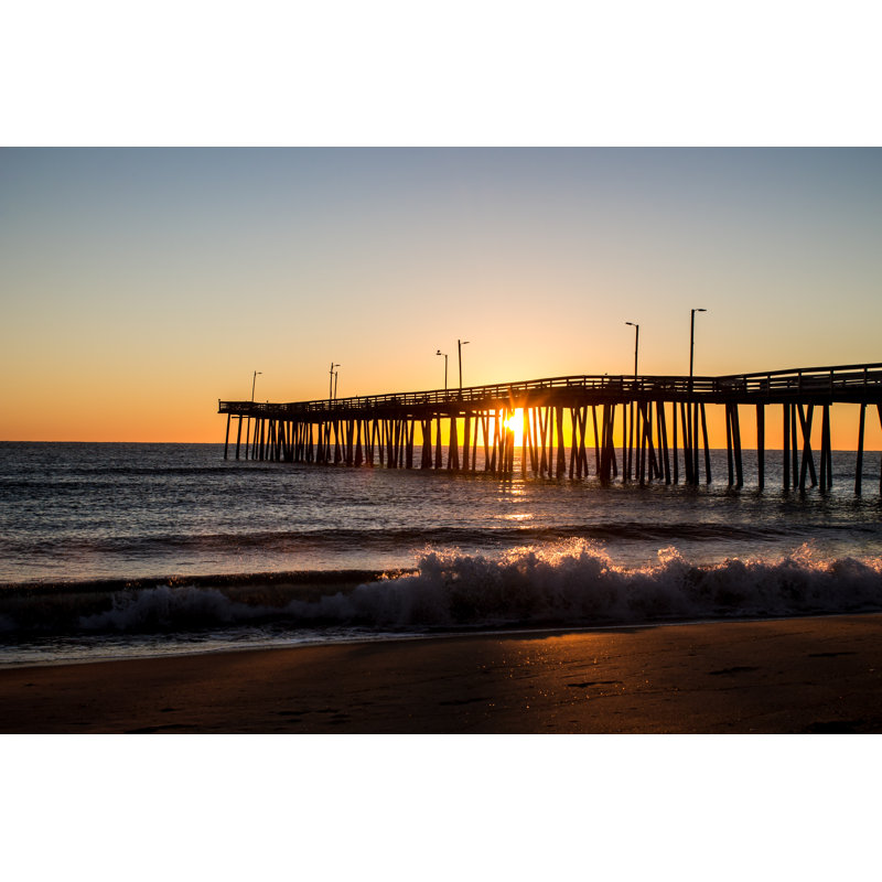 Virginia Beach Boardwalk by SherryVSmith - Wrapped Canvas Print, 30cm H x 46cm W