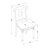 5 Piece Modern Dining Table Set Includes a Square Wooden Table and 4 Dining Chairs, Linen White
