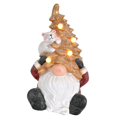 Twinkle Tree Gnome With Bear